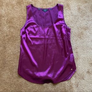Maroon metallic tank top